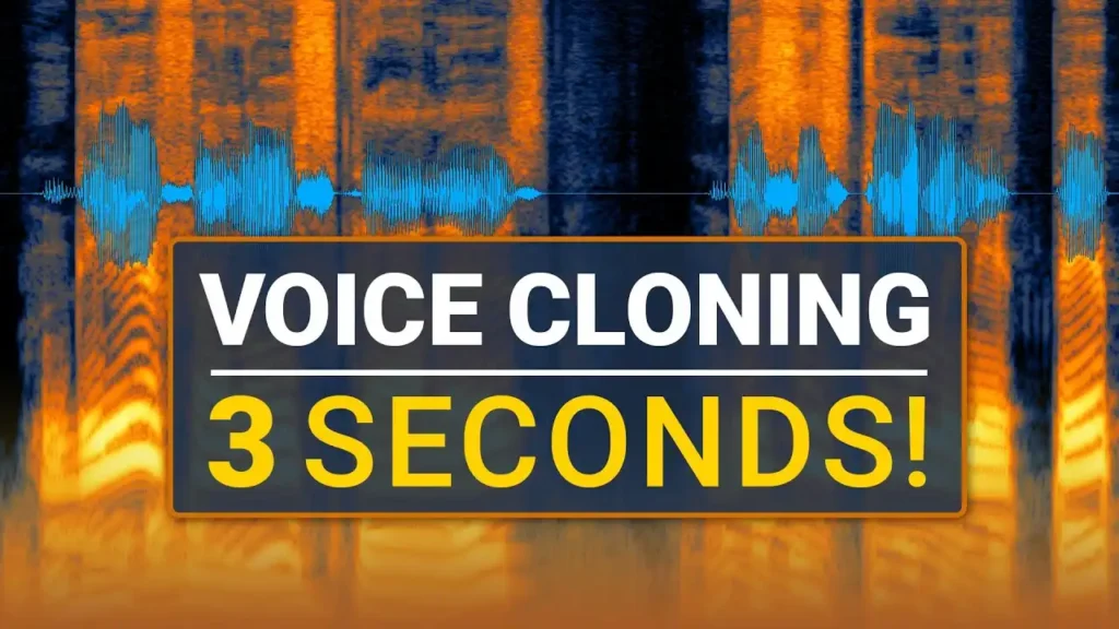 “AI voice‑cloning technology generating a synthetic voice sample from a short audio clip.”