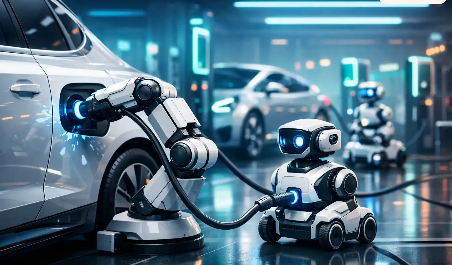 Robots Charging EV