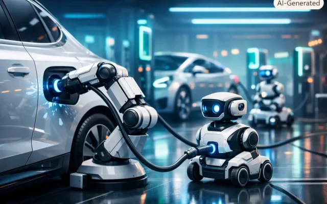 Robots Charging EV