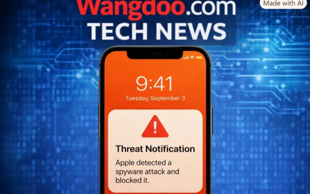Apple sends you a push notification alerting spyware attack